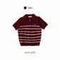 avocado - Tenya Line Tops เสื้อโปโลแขนสั้น ลายทางดีเทลซิปหน้า ผ้าใส่สบาย I มีไซส์อก 38" และ 46"