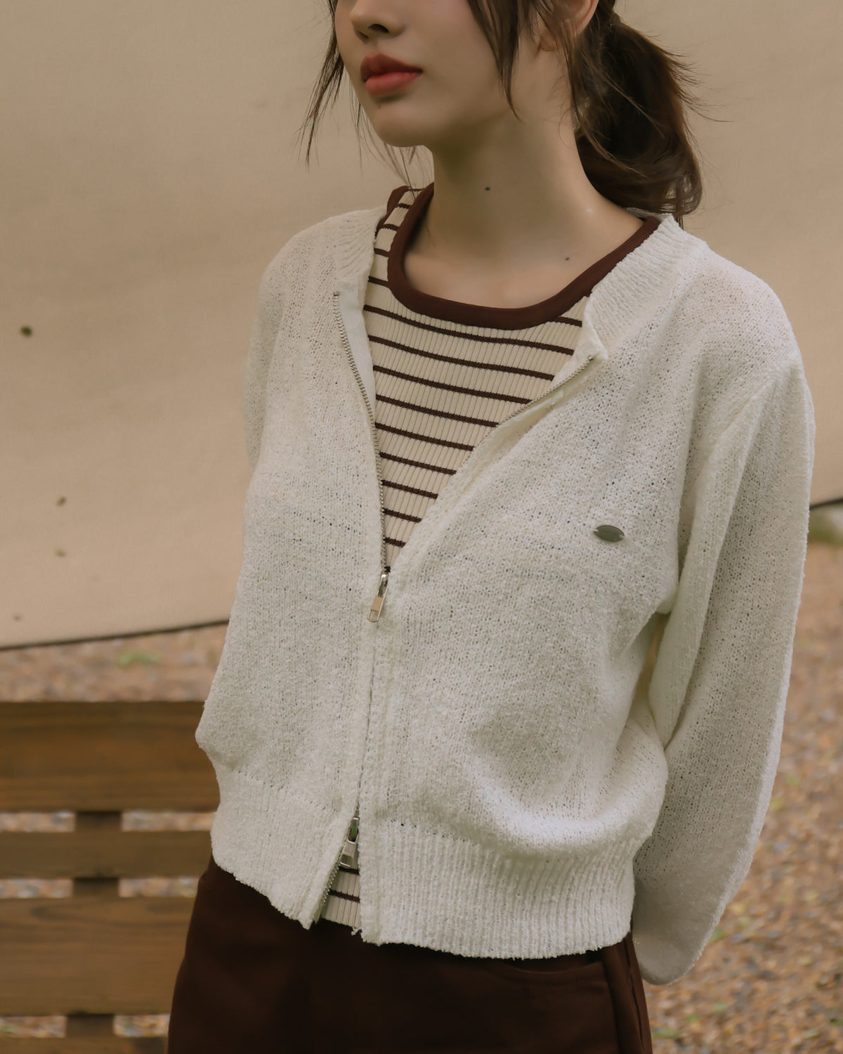 avocado - Windbloom knit cardigan คาร์ดิแกนถักโครเชต์