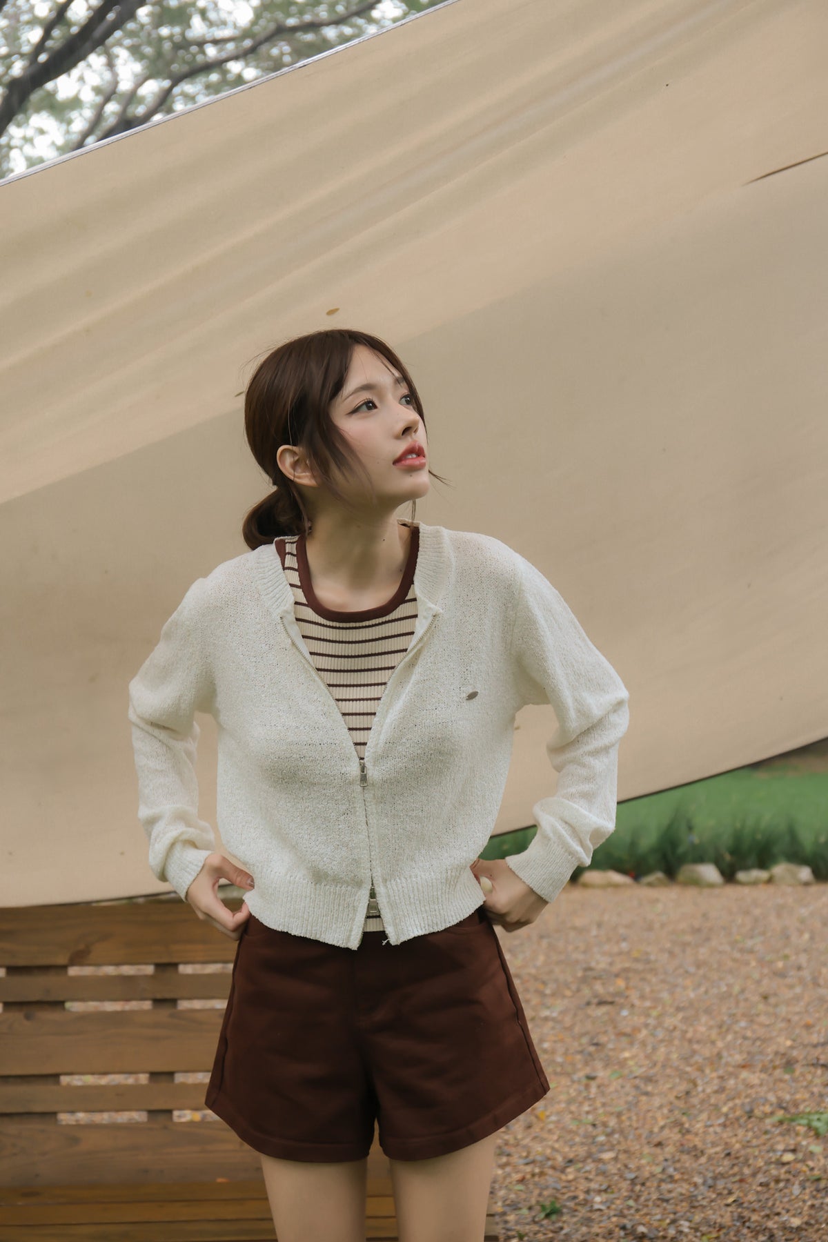 avocado - Windbloom knit cardigan คาร์ดิแกนถักโครเชต์