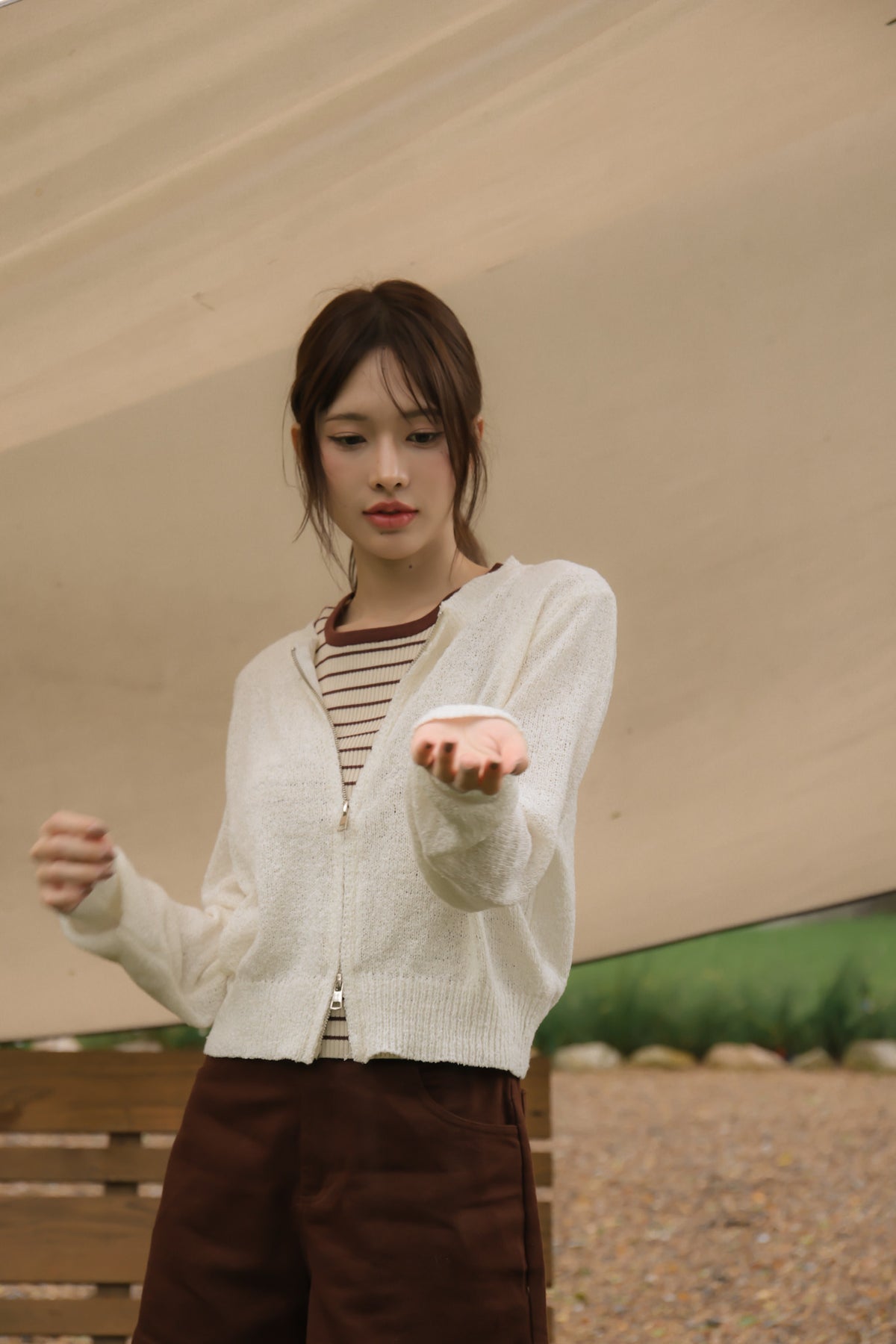 avocado - Windbloom knit cardigan คาร์ดิแกนถักโครเชต์