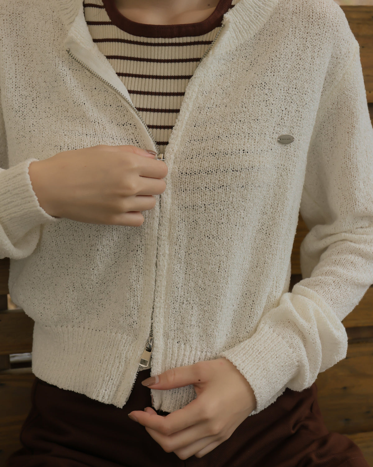 avocado - Windbloom knit cardigan คาร์ดิแกนถักโครเชต์