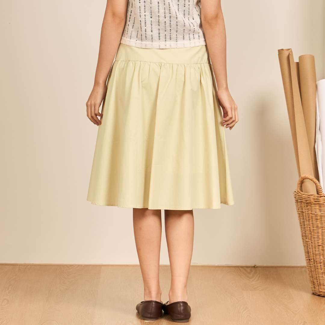 avocado - Lucia Skirt กระโปรงเอวสูง เนื้อผ้าธรรมชาติ I Size S-XL