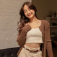 avocado - Payson Soft Cardigan คาร์ดิแกนไหมพรมแขนยาว ดีเทลคอวี