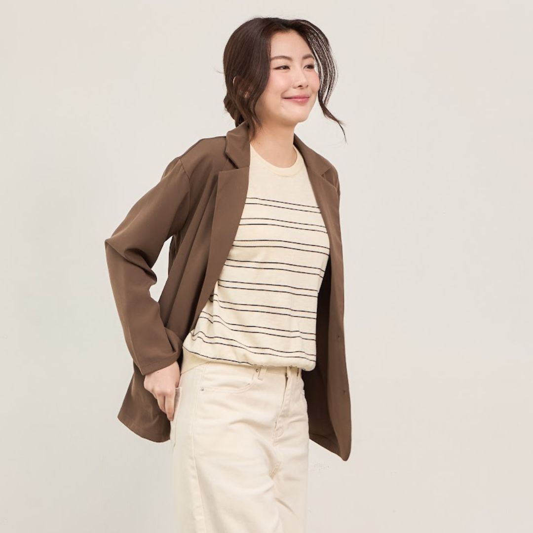 avocado - Barry blazer เสื้อเบลเซอร์โอเวอร์ไซส์ ทรงยาว เนื้อผ้าเย็น ยับยาก
