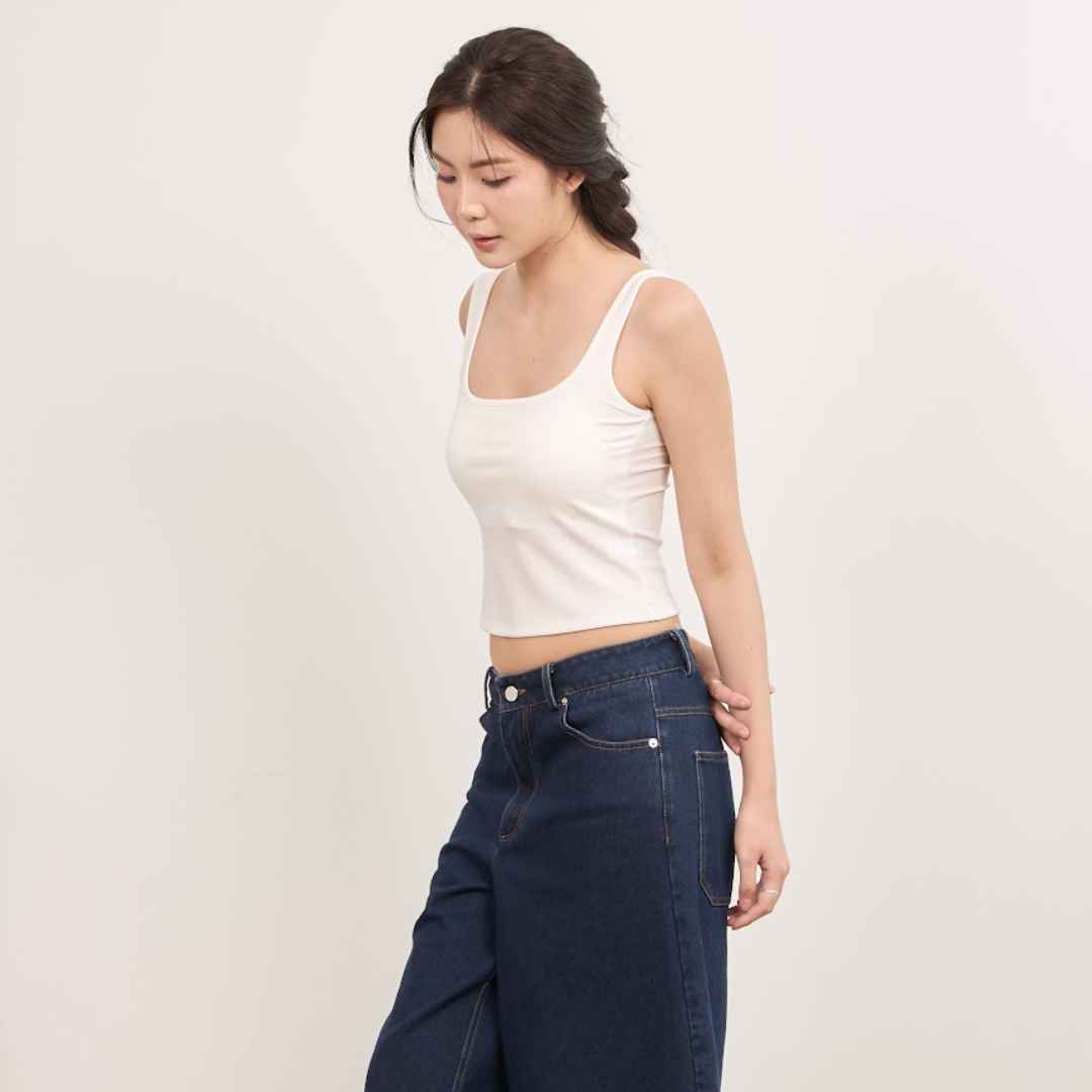 avocado - Abby Bra Tops เสื้อกล้ามคอเหลี่ยม มีบราในตัว ผ้านุ่ม ลื่น ใส่สบาย