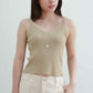 avocado - Bonbon soft camisole เสื้อกล้ามผ้าไหมพรม ทรงคอวี