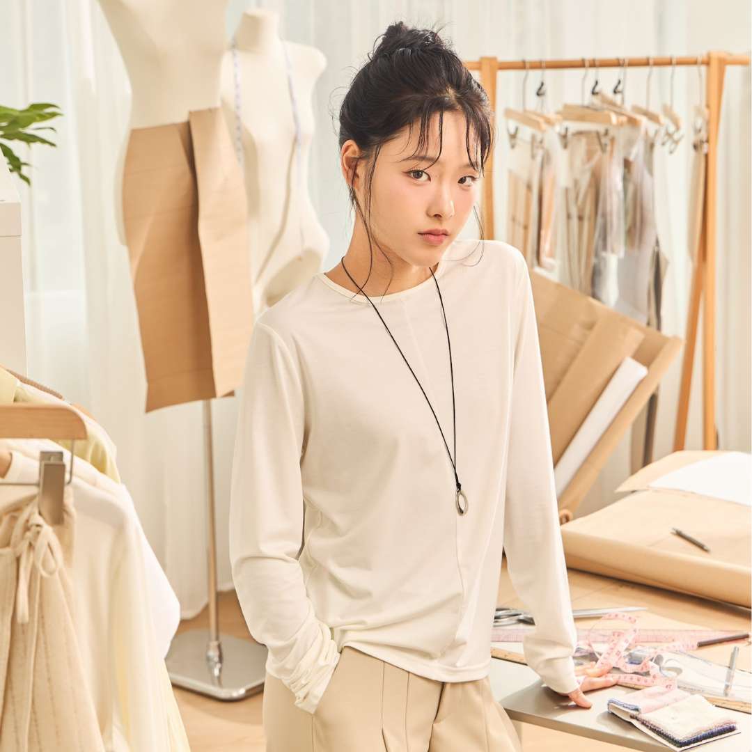 avocado - Silvi Top เสื้อแขนยาวเนื้อผ้าเบา ๆ โปร่ง ๆ