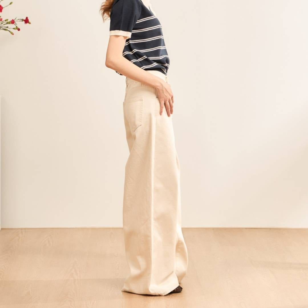 avocado - Seamless Denim Trousers กางเกงยีนส์ทรงกระบอกกว้าง เนื้อผ้า Cotton I มีไซส์ S-XL