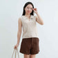 avocado - Haven Polo Tops เสื้อโปโลผ้าโครเชต์แขนกุด นุ่มฟู