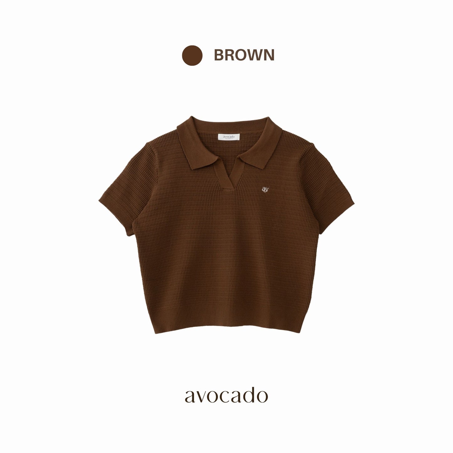 avocado - Lunar Polo Tops เสื้อโปโลแขนสั้น ใส่สบาย ใส่ได้ทุกวัน I อกได้ถึง 52"