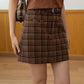 avocado - Obel Mini Skirt กระโปรงผ้า wool ลายสก็อต