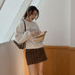 avocado - Obel Mini Skirt กระโปรงผ้า wool ลายสก็อต