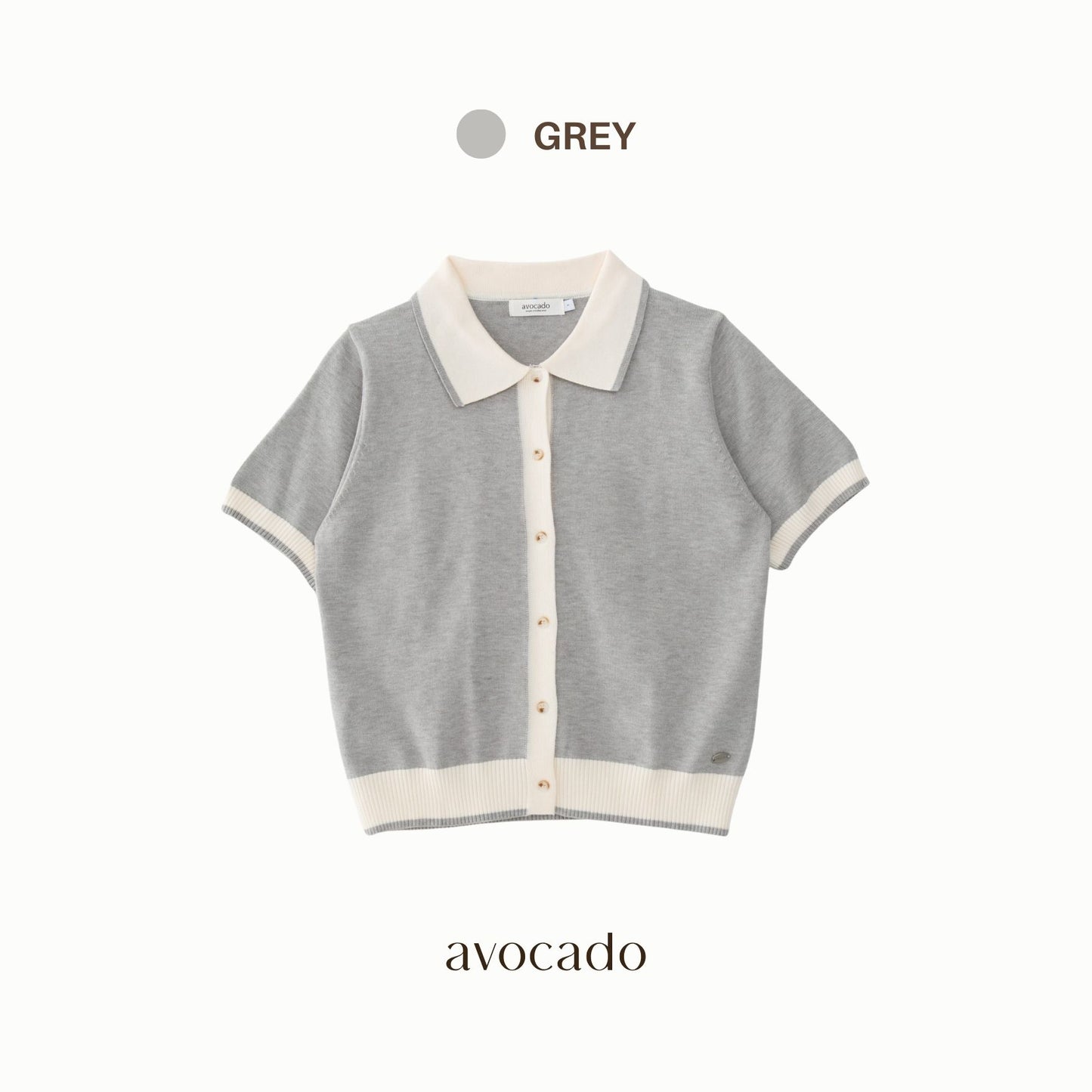 avocado - Tiramisu Knit Polo เสื้อโปโลตัดขอบ Soft & Smooth Knit เนื้อผ้านุ่ม ใส่สบาย
