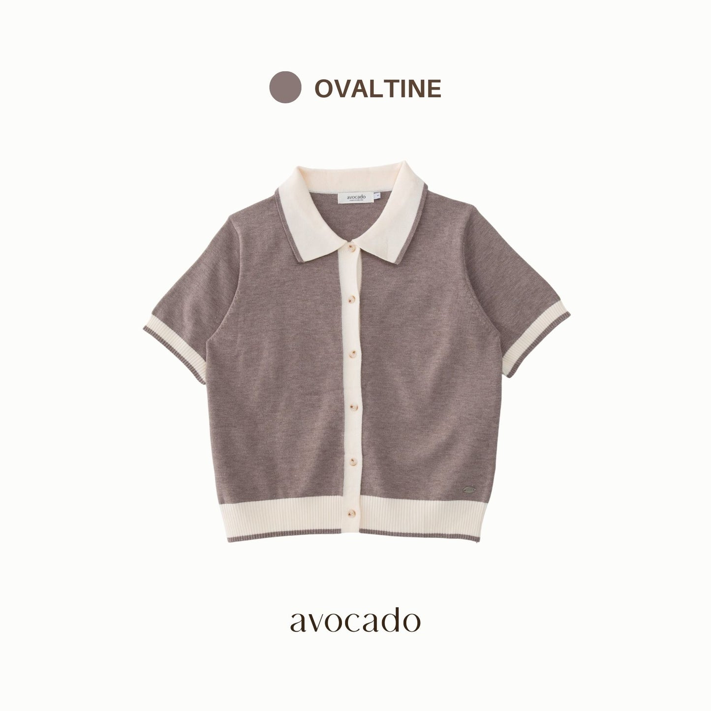 avocado - Tiramisu Knit Polo เสื้อโปโลตัดขอบ Soft & Smooth Knit เนื้อผ้านุ่ม ใส่สบาย
