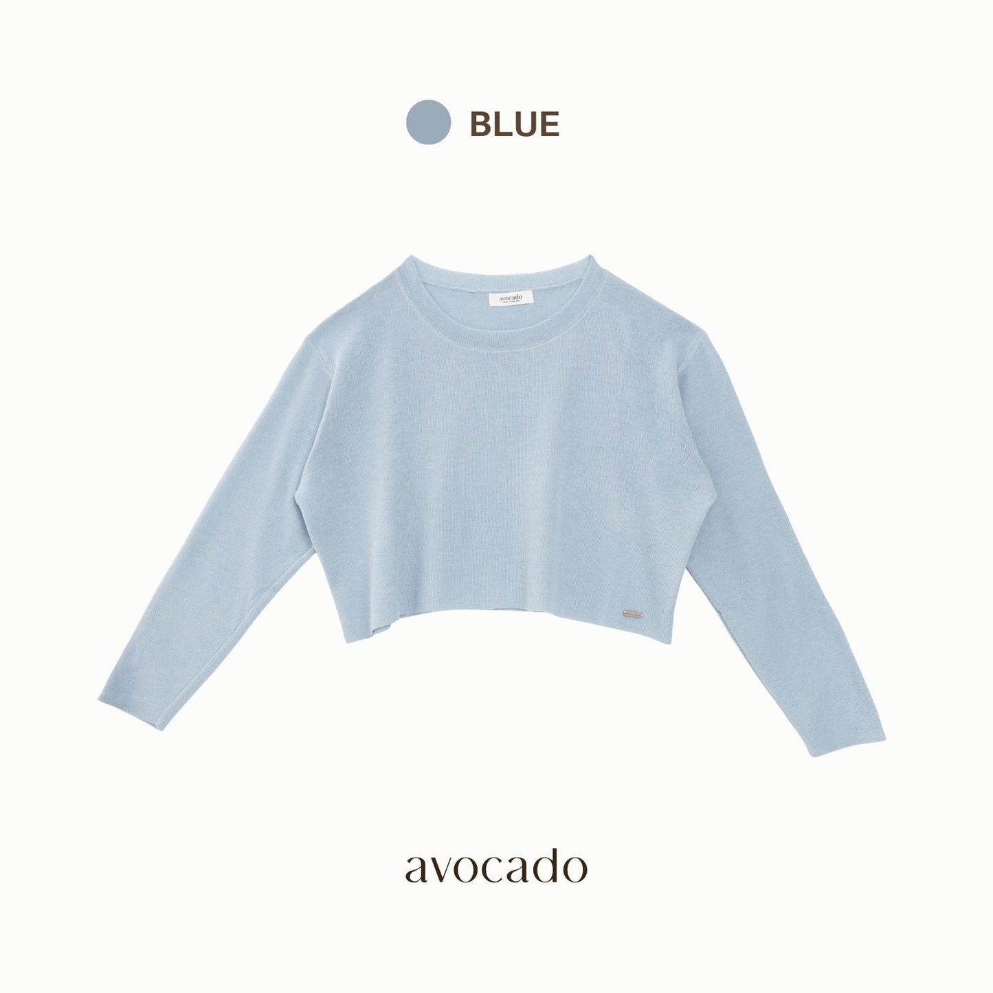 avocado - Jammy Tops เสื้อแขนยาวคอปาดทรงครอป บางเบา ใส่สบาย มี 8 สี