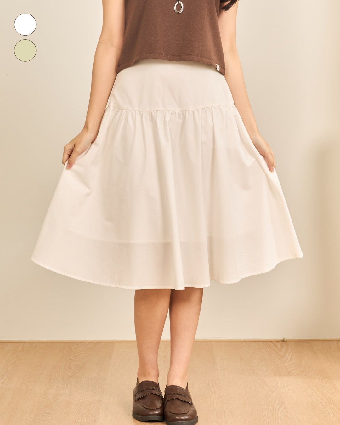 avocado - Lucia Skirt กระโปรงเอวสูง เนื้อผ้าธรรมชาติ I Size S-XL