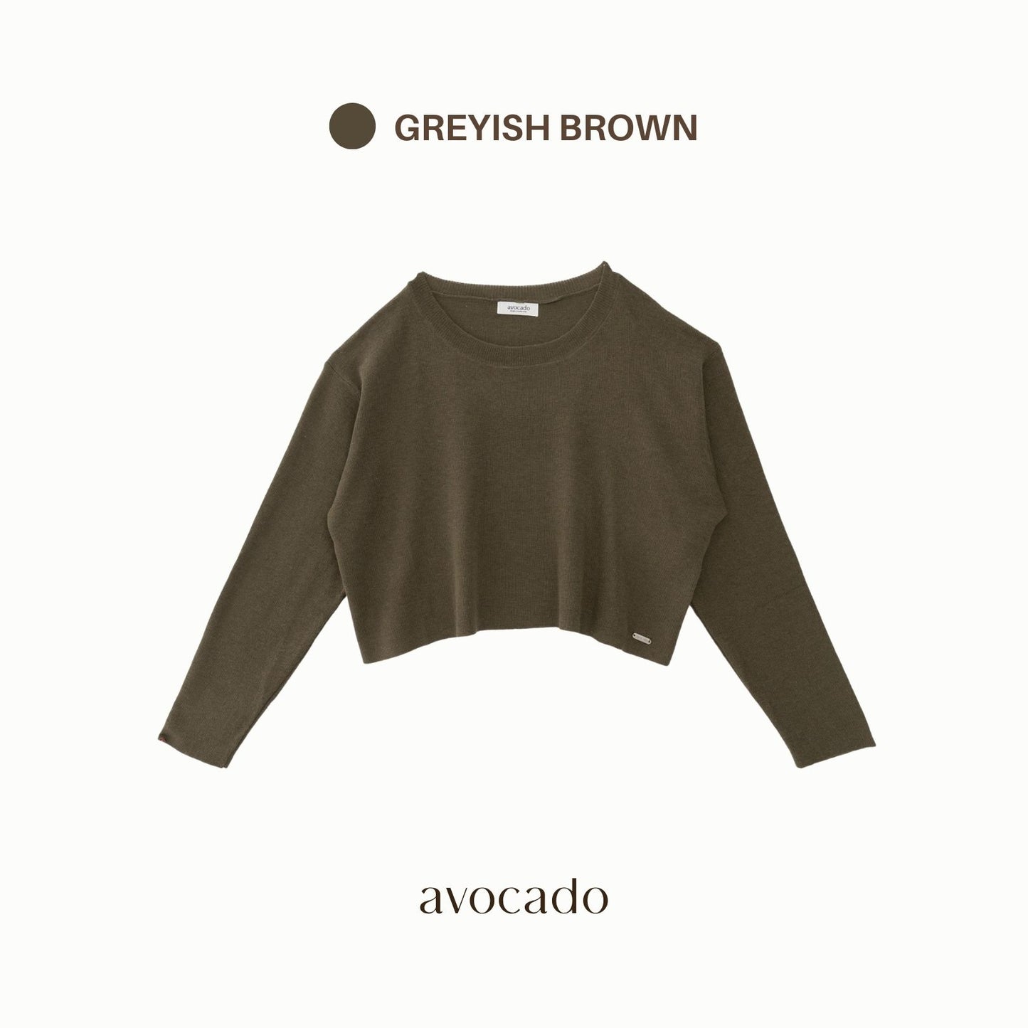 avocado - Jammy Tops เสื้อแขนยาวคอปาดทรงครอป บางเบา ใส่สบาย มี 8 สี