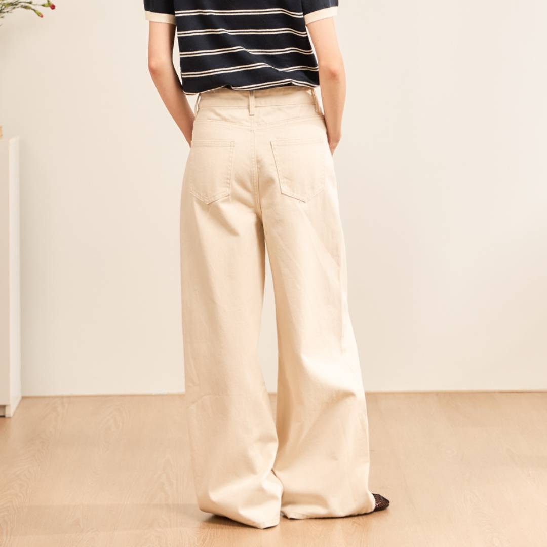 avocado - Seamless Denim Trousers กางเกงยีนส์ทรงกระบอกกว้าง เนื้อผ้า Cotton I มีไซส์ S-XL