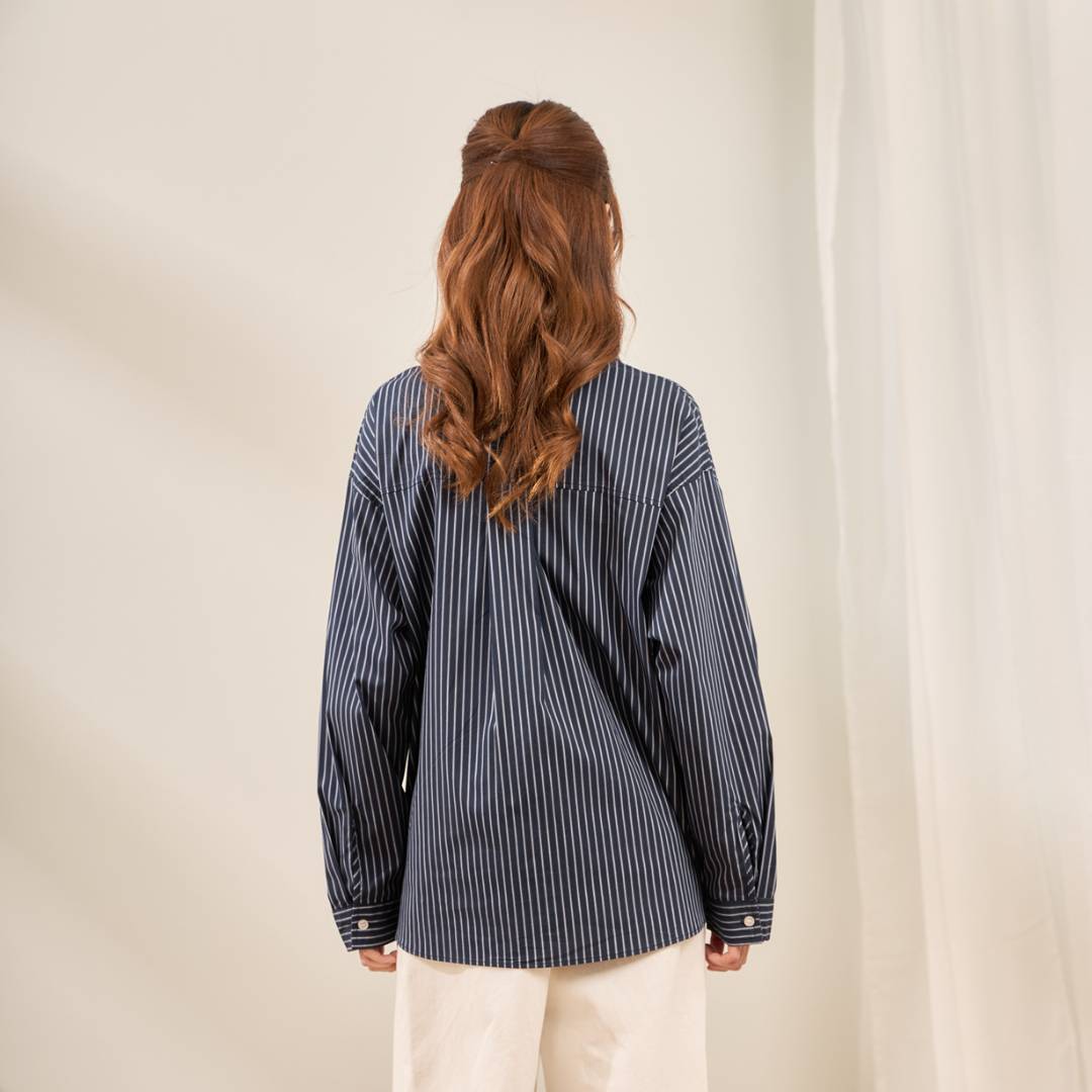 avocado - Morrow Overshirt เสื้อเชิ้ตลายทางทรง Oversize เนื้อผ้า Cotton ผสม