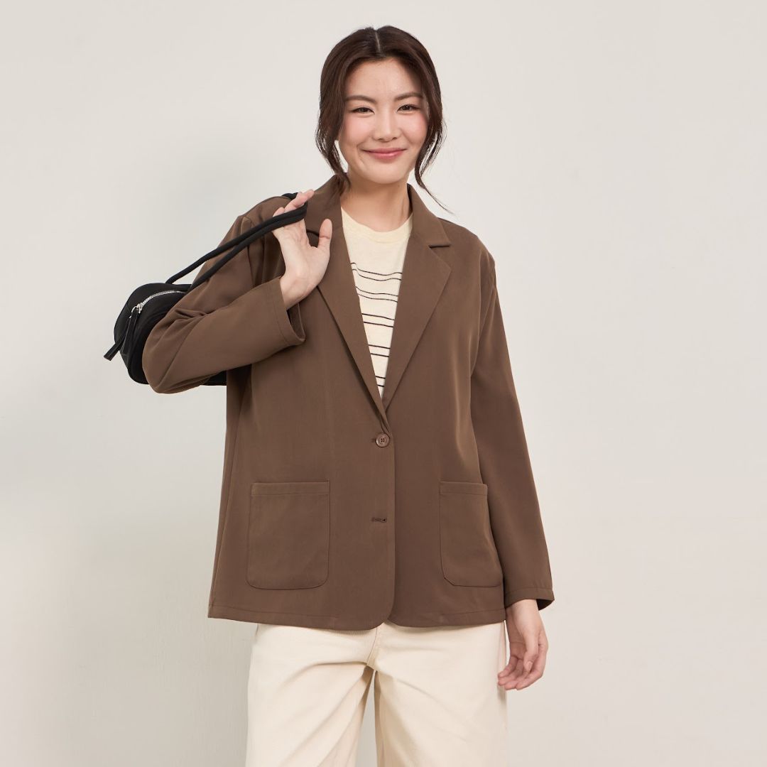avocado - Barry blazer เสื้อเบลเซอร์โอเวอร์ไซส์ ทรงยาว เนื้อผ้าเย็น ยับยาก