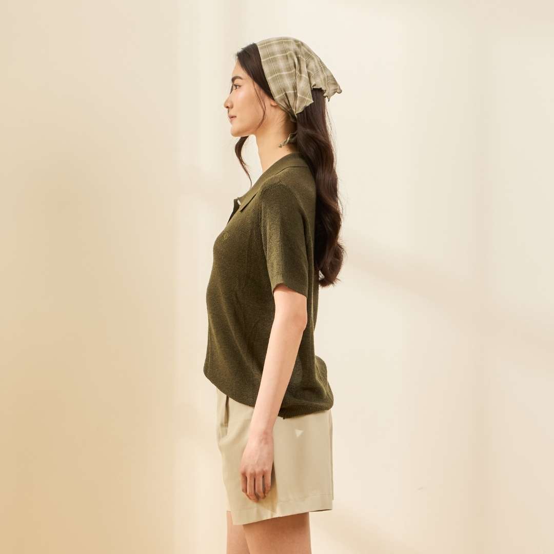 avocado - Corner Knit Polo เสื้อโปโลไหมพรม เนื้อผ้านุ่ม โปร่ง เหมาะกับ Summer