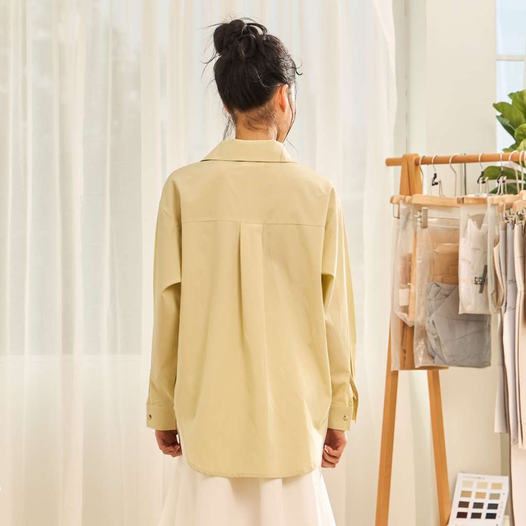 avocado - Nerra Shirt เสื้อเชิ้ตเนื้อผ้าธรรมชาติ แต่งดีเทลเชือก แมตช์ได้หลายลุค