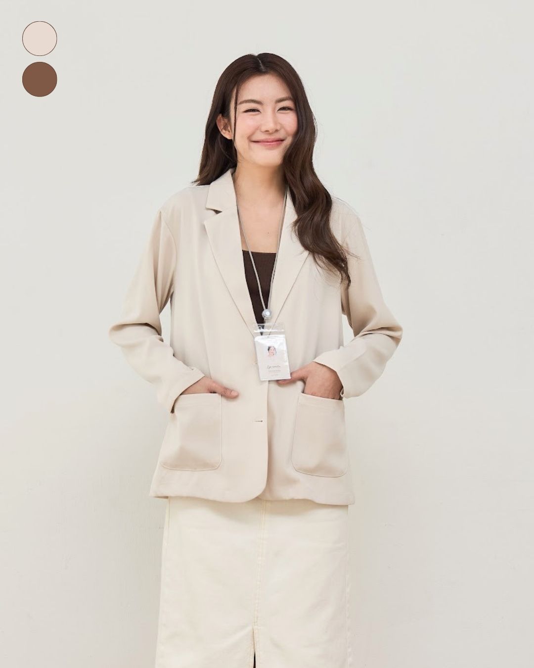 avocado - Barry blazer เสื้อเบลเซอร์โอเวอร์ไซส์ ทรงยาว เนื้อผ้าเย็น ยับยาก