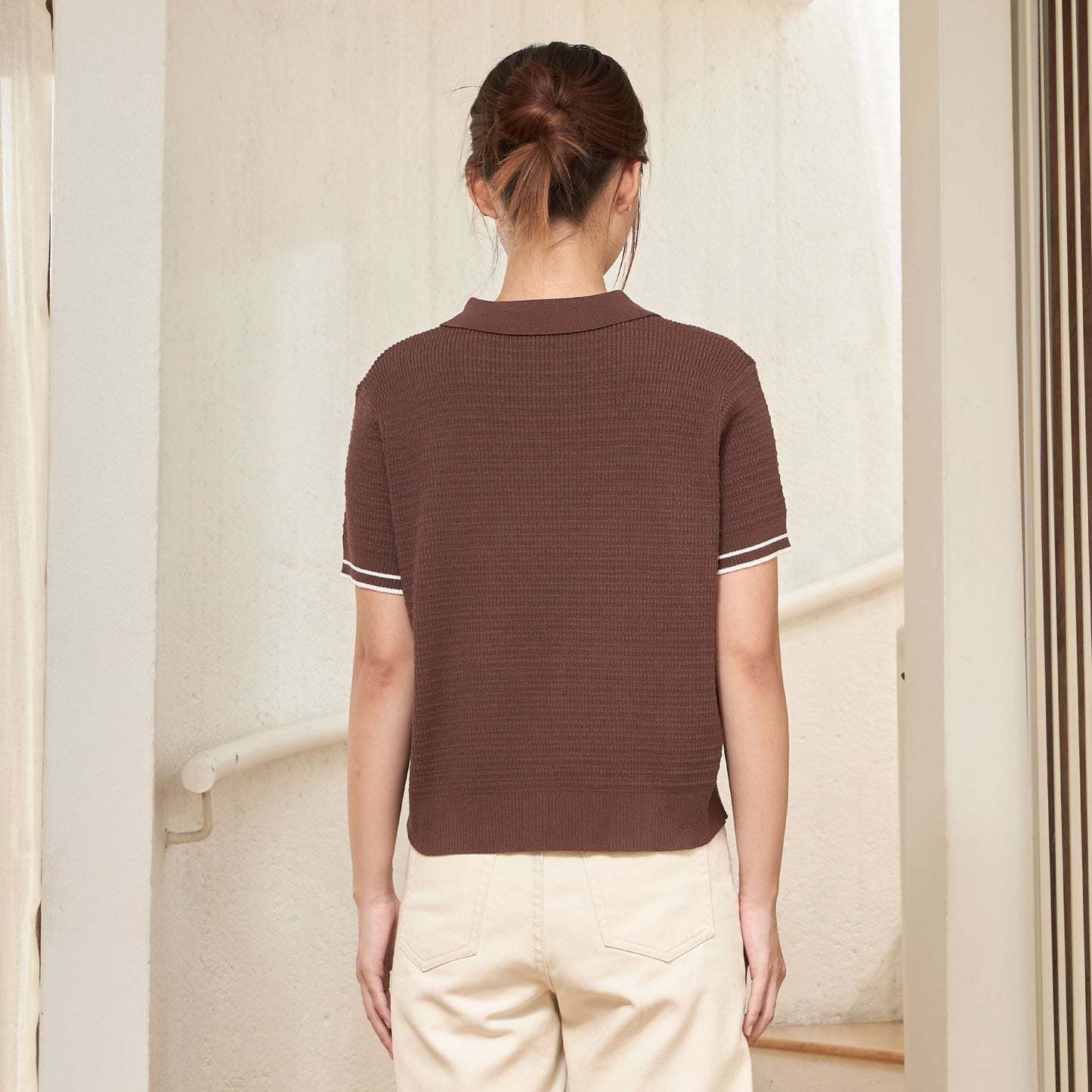 avocado - Churro Knit Polo เสื้อโปโลไหมพรม ยืดได้เยอะ ไม่ต้องรีด