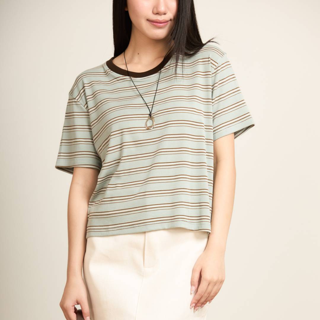 avocado - E-ros Line Top เสื้อยืดลายทาง ผ้าใส่สบาย ระบายอากาศได้ดี I มี 2 ไซส์