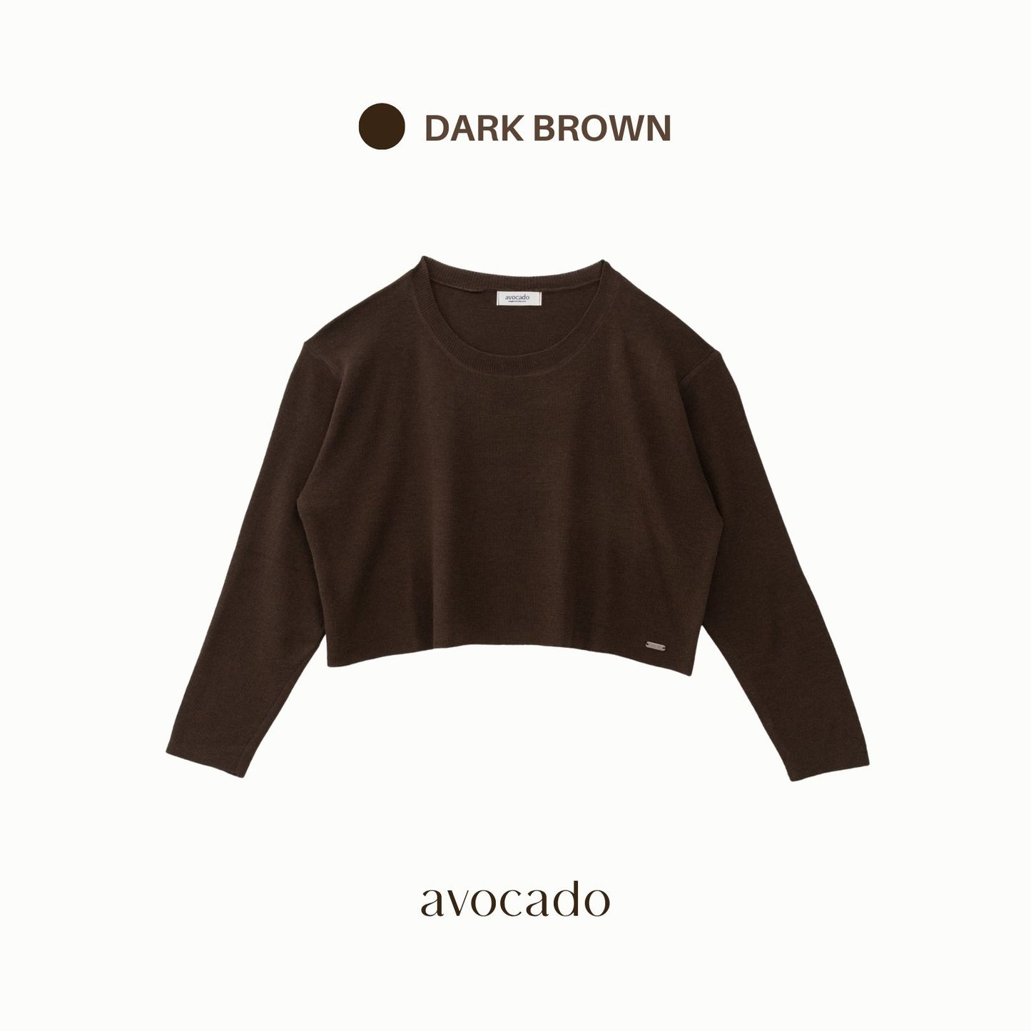 avocado - Jammy Tops เสื้อแขนยาวคอปาดทรงครอป บางเบา ใส่สบาย มี 8 สี