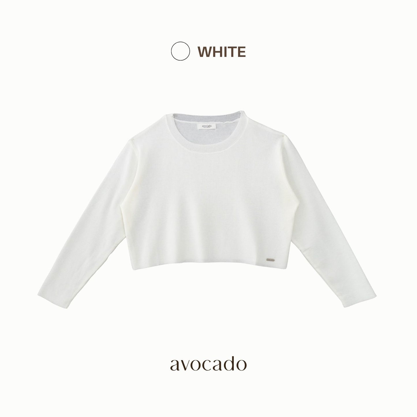 avocado - Jammy Tops เสื้อแขนยาวคอปาดทรงครอป บางเบา ใส่สบาย มี 8 สี