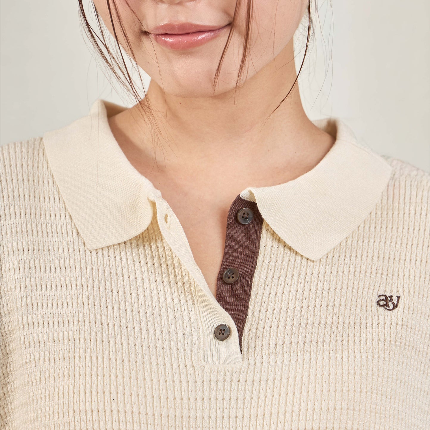 avocado - Churro Knit Polo เสื้อโปโลไหมพรม ยืดได้เยอะ ไม่ต้องรีด