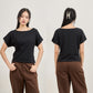 avocado - Aster top เสื้อยืดเบสิค ทรงคอปาด ดีไซน์เก็บเอวเข้า แมตช์ง่าย I มี 2 ไซส์