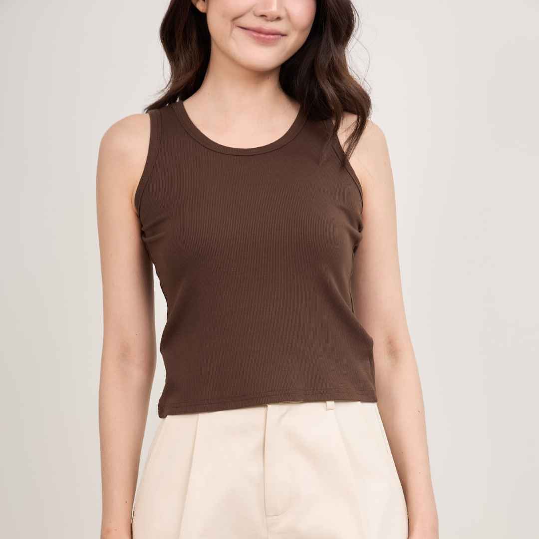 avocado - Cara Tank Tops เสื้อกล้ามทรงตัวยาว คอยู ผ้านุ่ม ลื่น ใส่สบาย