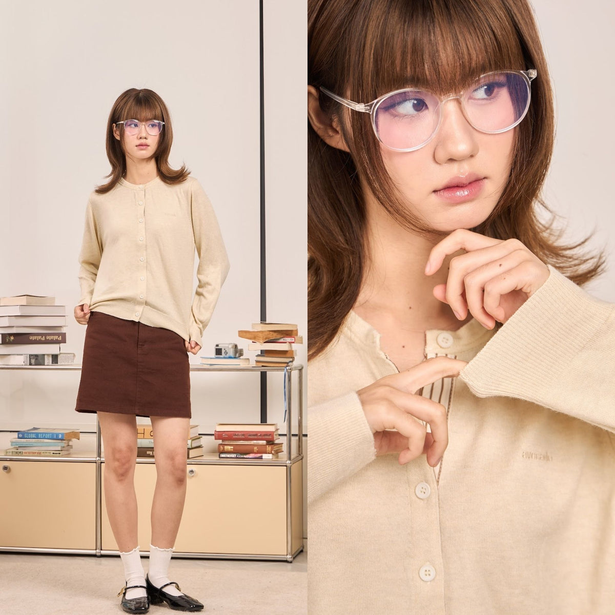 avocado - Geni Knit Cardigan เสื้อคาร์ดิแกน แต่งขอบสาบกระดุมลายทาง I มี 3 ไซส์