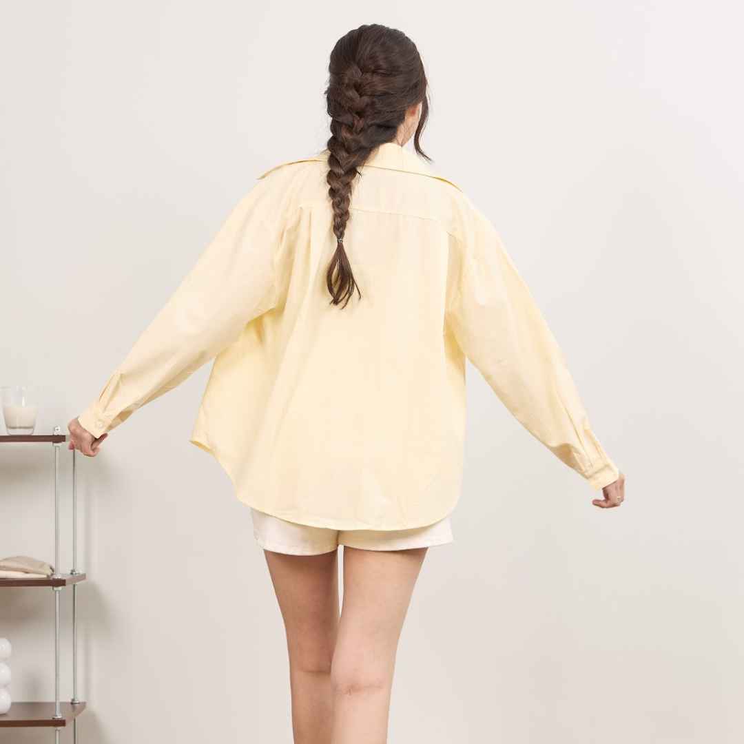 avocado - Noma slim shirt เสื้อเชิ้ตทรง Oversize เนื้อผ้า Cotton ไม่ร้อน
