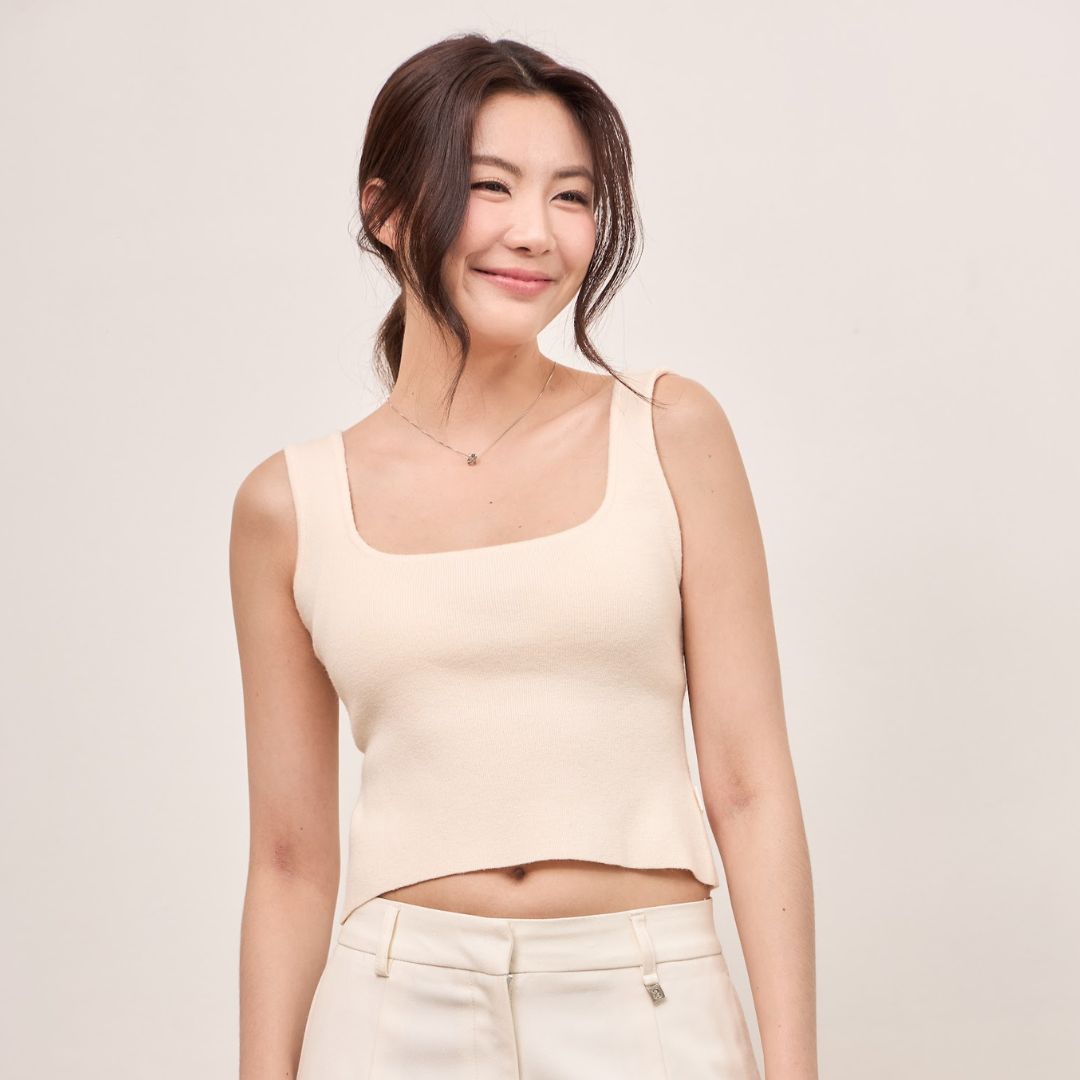 avocado - Nuna knit tank เสื้อกล้ามเนื้อผ้าไหมพรม ผ้านุ่ม ดีไซน์เว้าเอว