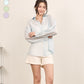 avocado - Cookie light shirt เสื้อเชิ้ตเนื้อผ้าเล่นแสง บางเบา โทนสีพาสเทล