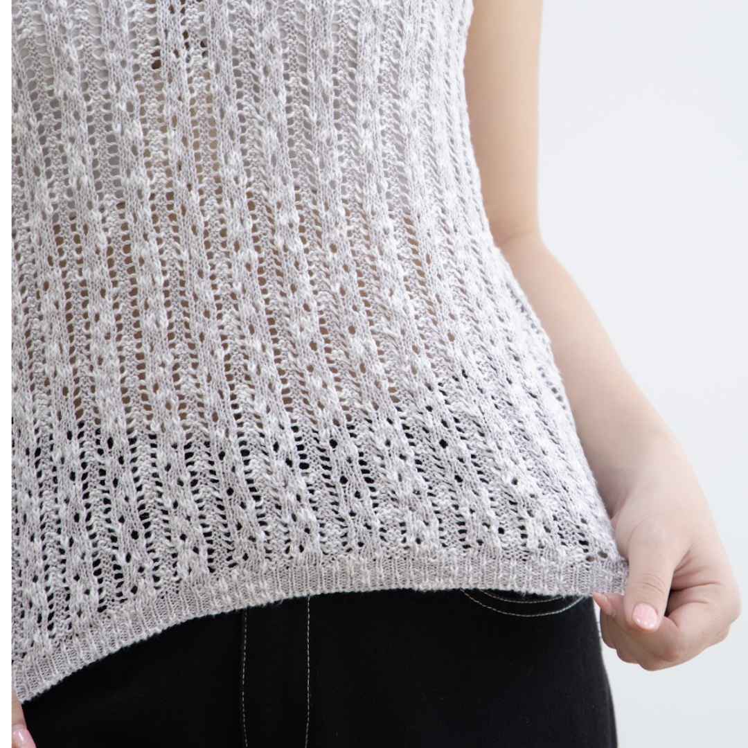 avocado - Haven Polo Tops เสื้อโปโลผ้าโครเชต์แขนกุด นุ่มฟู