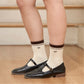 avocado - Couple Sock ถุงเท้าดีไซน์ตัดขอบสี