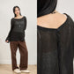 avocado - Corin Top เสื้อแขนยาวเนื้อผ้าซีทรู บางเบา ดีไซน์กระดุมผ่าหลัง