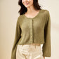 avocado - Promise Knit Cardigan เสื้อคาร์ดิแกนทรงครอปถักโครเชต์ ผ้าบาง ใส่สบาย