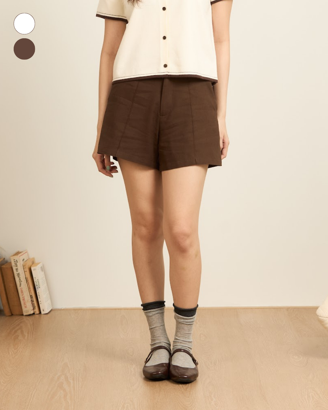 avocado - Minima Shorts กางเกงขาสั้น เนื้อผ้าลินินผสม