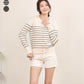 avocado - Nina line cardigan คาร์ดิแกนลายทาง เนื้อผ้าไหมพรม