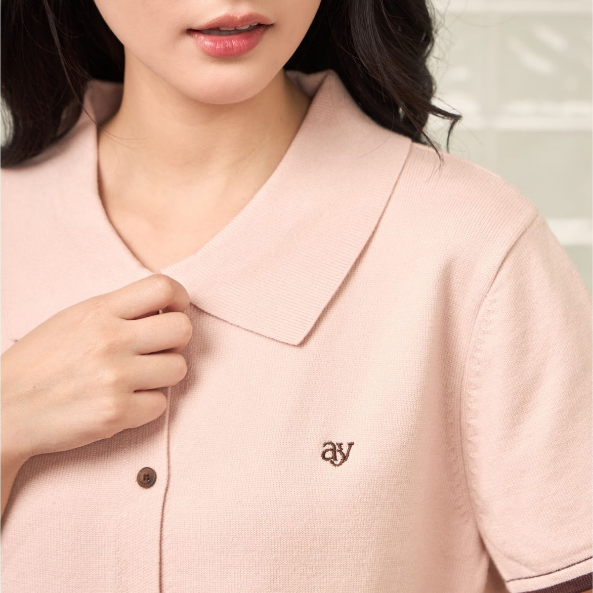 avocado - Airy-ann Crop Polo เสื้อโปโลครอปทูโทน