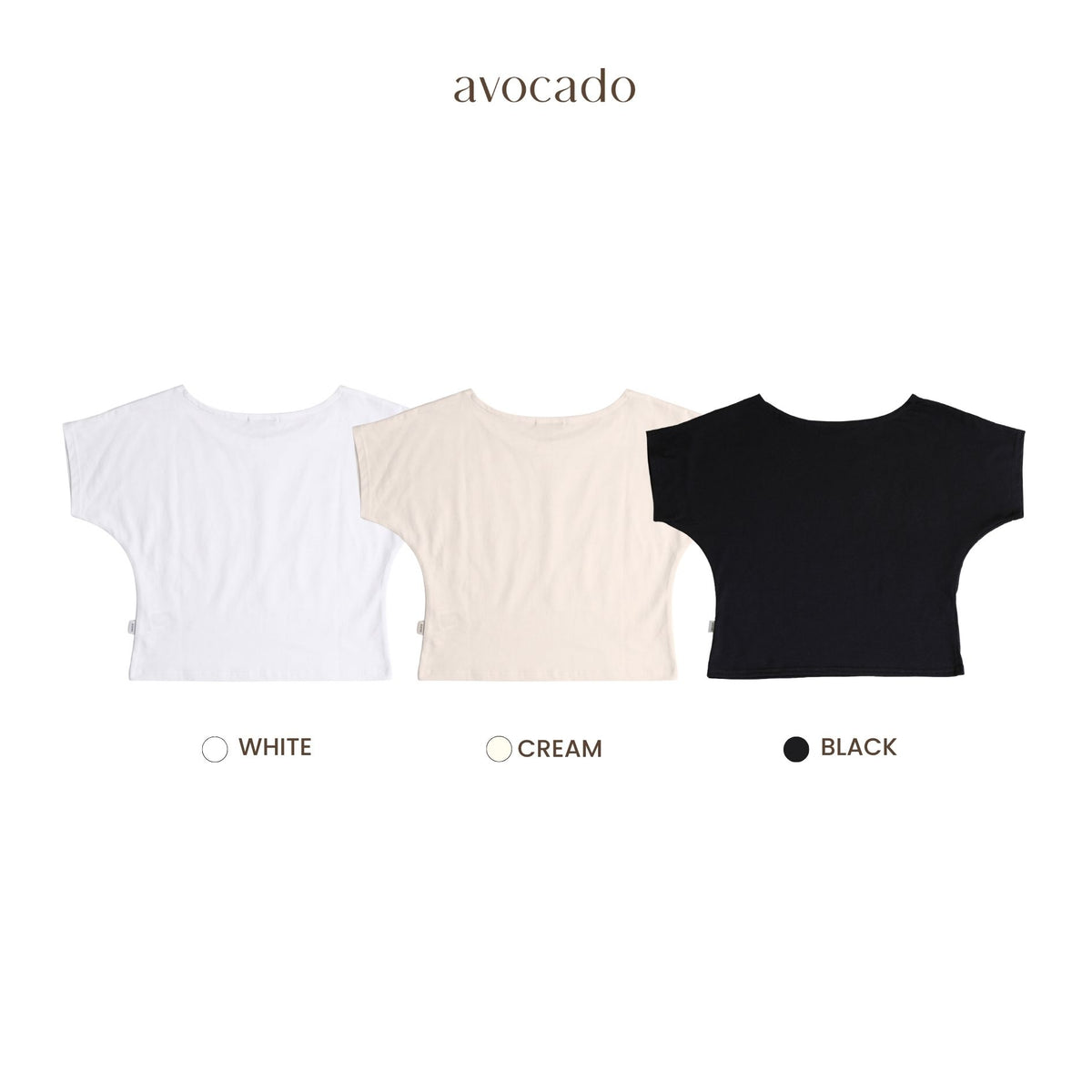 avocado - Aster top เสื้อยืดเบสิค ทรงคอปาด ดีไซน์เก็บเอวเข้า แมตช์ง่าย I มี 2 ไซส์