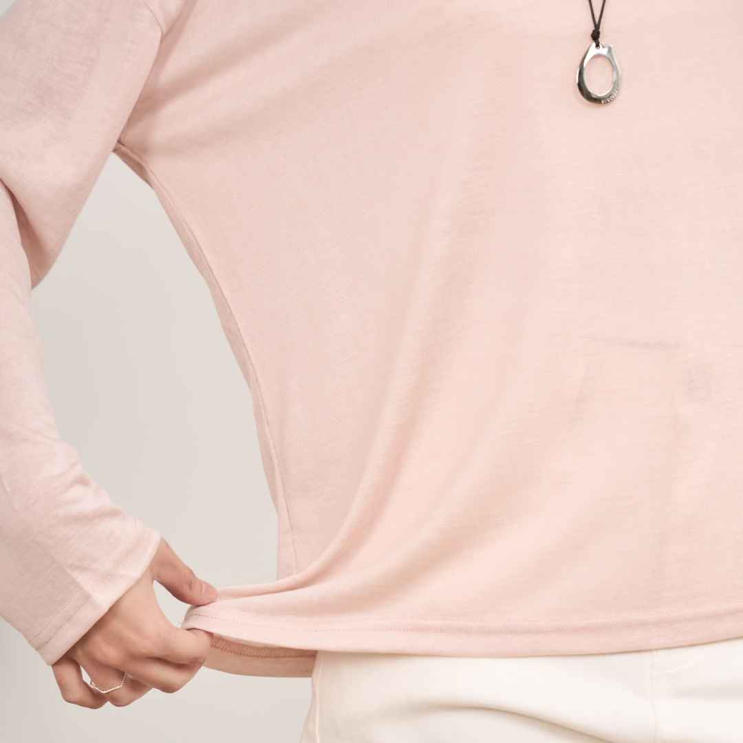 avocado - Megan long sleeve tops เสื้อแขนยาวทรงโอเวอร์ไซส์สีพื้น เนื้อผ้าบางเบา