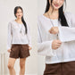 avocado - Air rin Top เสื้อแขนยาวแต่งกระดุมหน้า เนื้อผ้าใส่สบาย แมตช์ง่าย