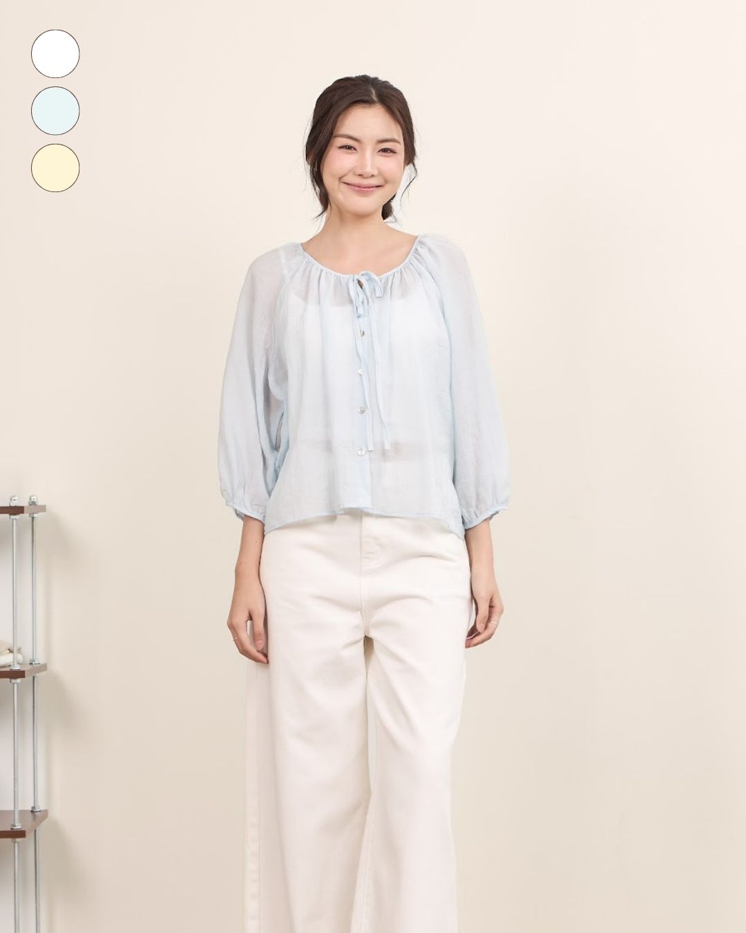 avocado - Hazel light blouse เสื้อเบลาส์ทรง Oversize เนื้อผ้า Tencel นุ่ม ลื่น ใส่สบาย