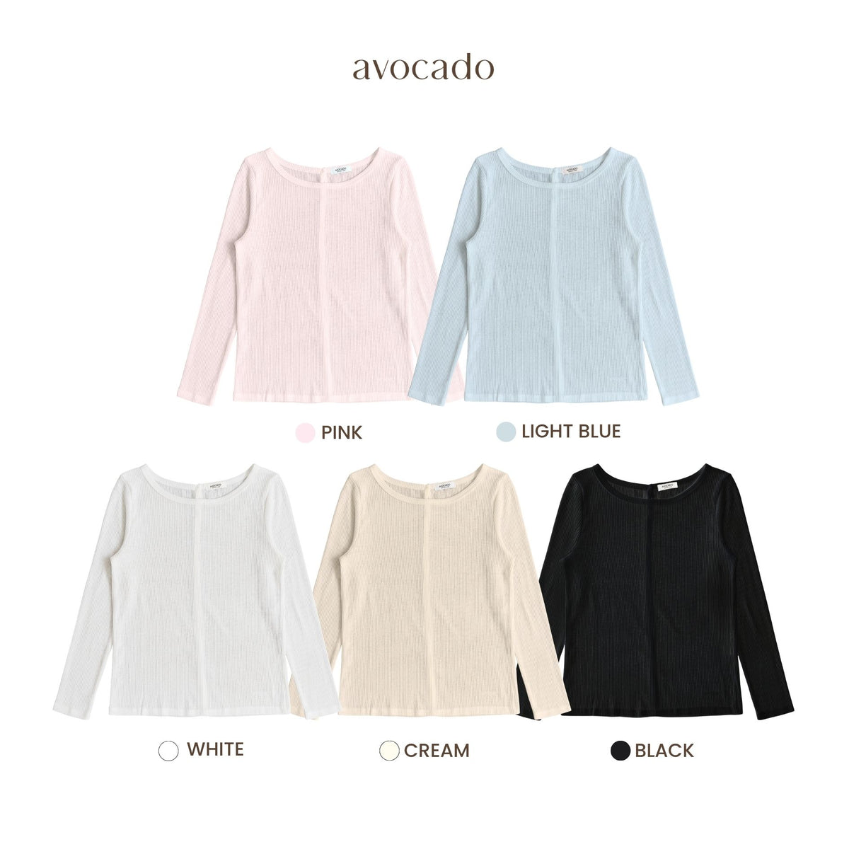 avocado - Corin Top เสื้อแขนยาวเนื้อผ้าซีทรู บางเบา ดีไซน์กระดุมผ่าหลัง
